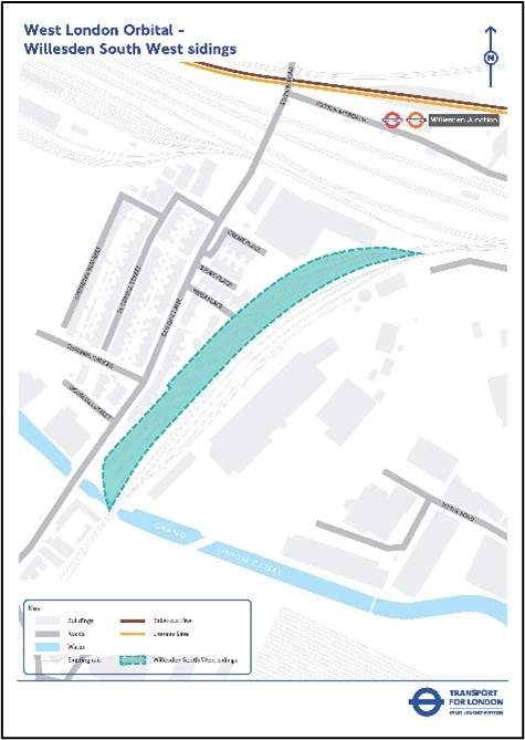 Map of WLO Willesden South West sidings