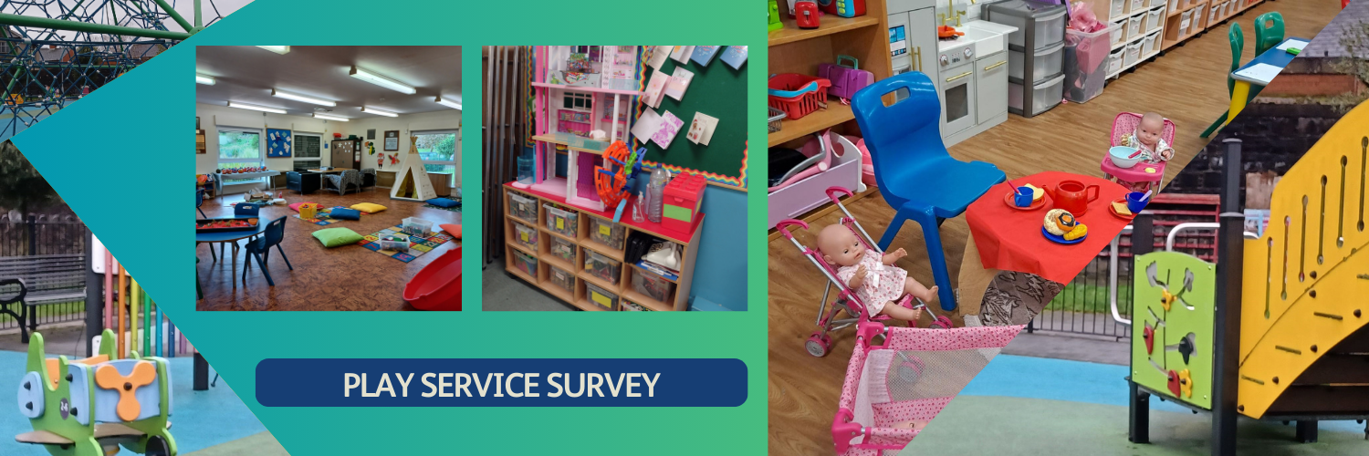 Play Service survey with photos of play equipment taken from the play centres