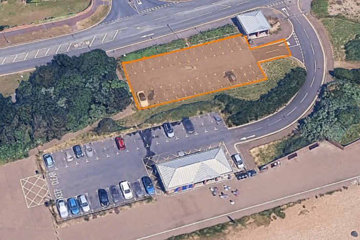 Illustrative layout of the site compound, including office/welfare units, storage and parking. The compound will be safely managed and removed once works are complete.