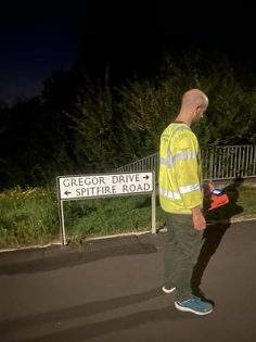 Environment Agency staff odour monitoring during the early hours