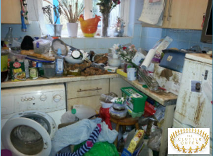 Kitchen image illustrating hoarding and diogenes combined concerns