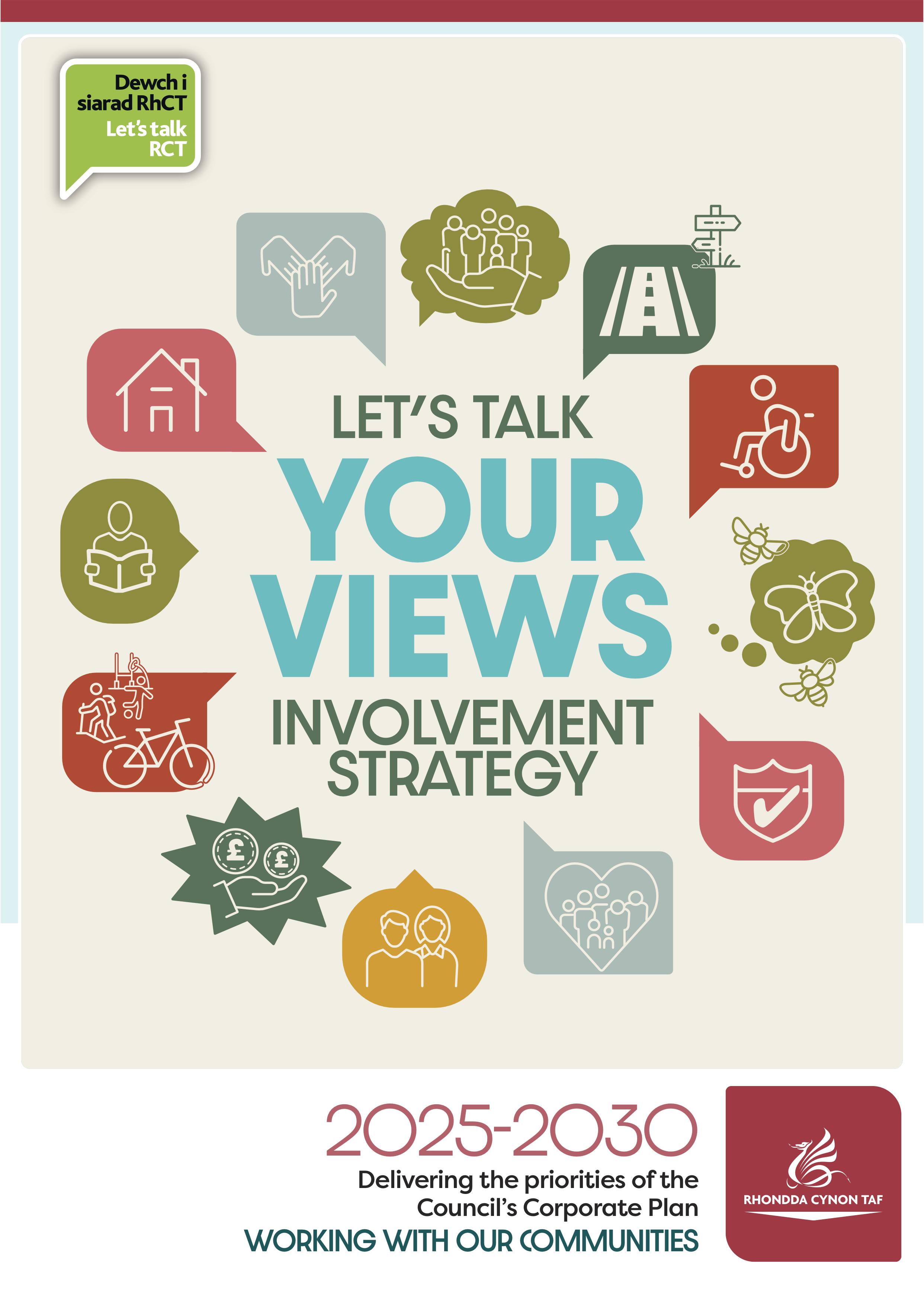 The cover of the Let's Talk Your Views Involvement Strategy 2025 to 2030
