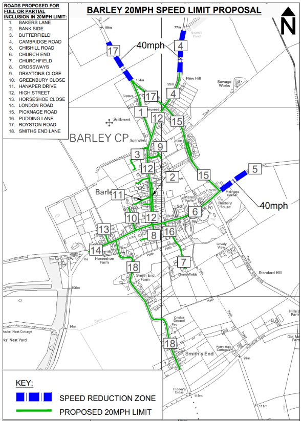 Barley map of 20mph proposal 