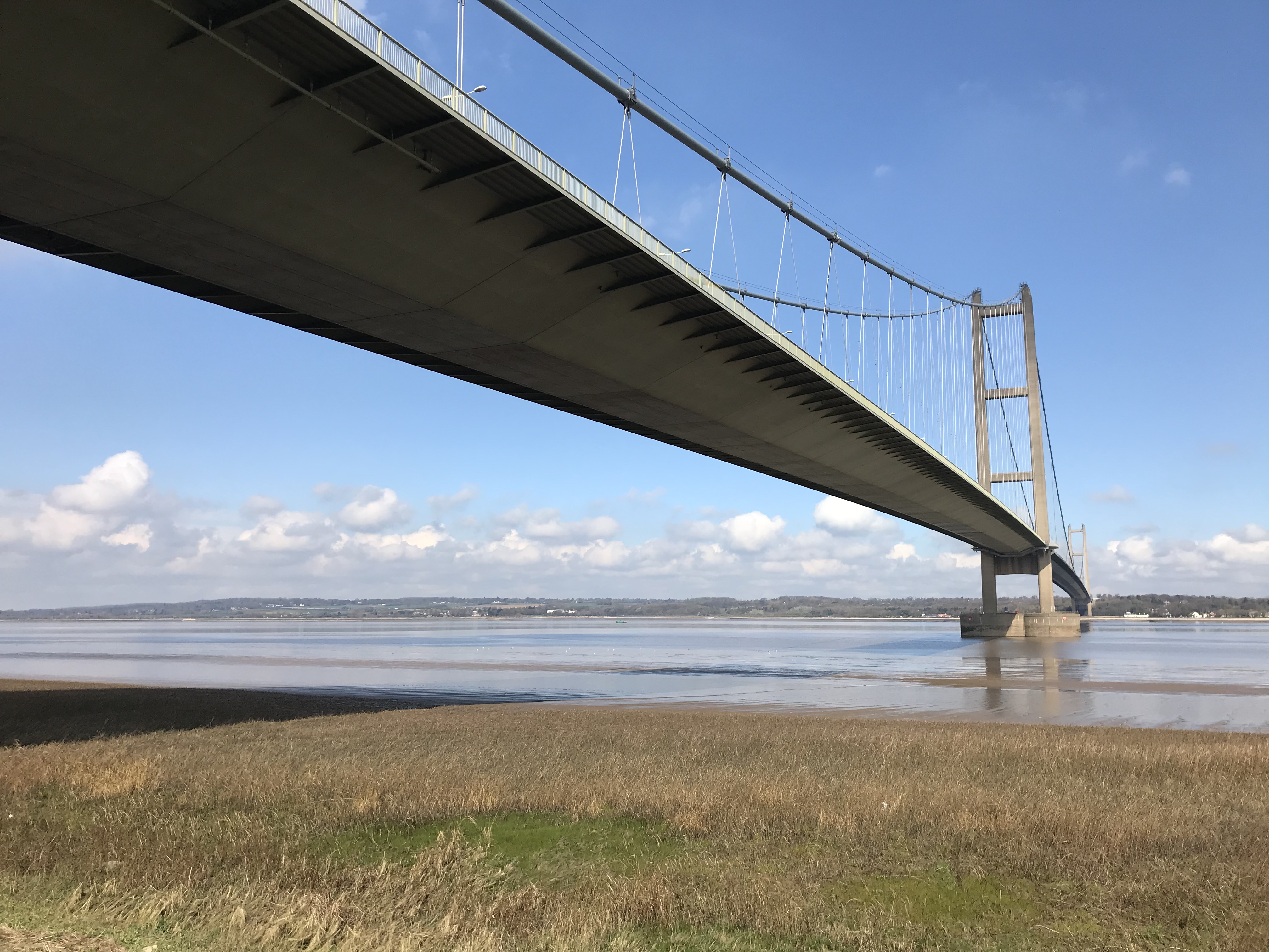 View of the Humber Bridge from the south bank