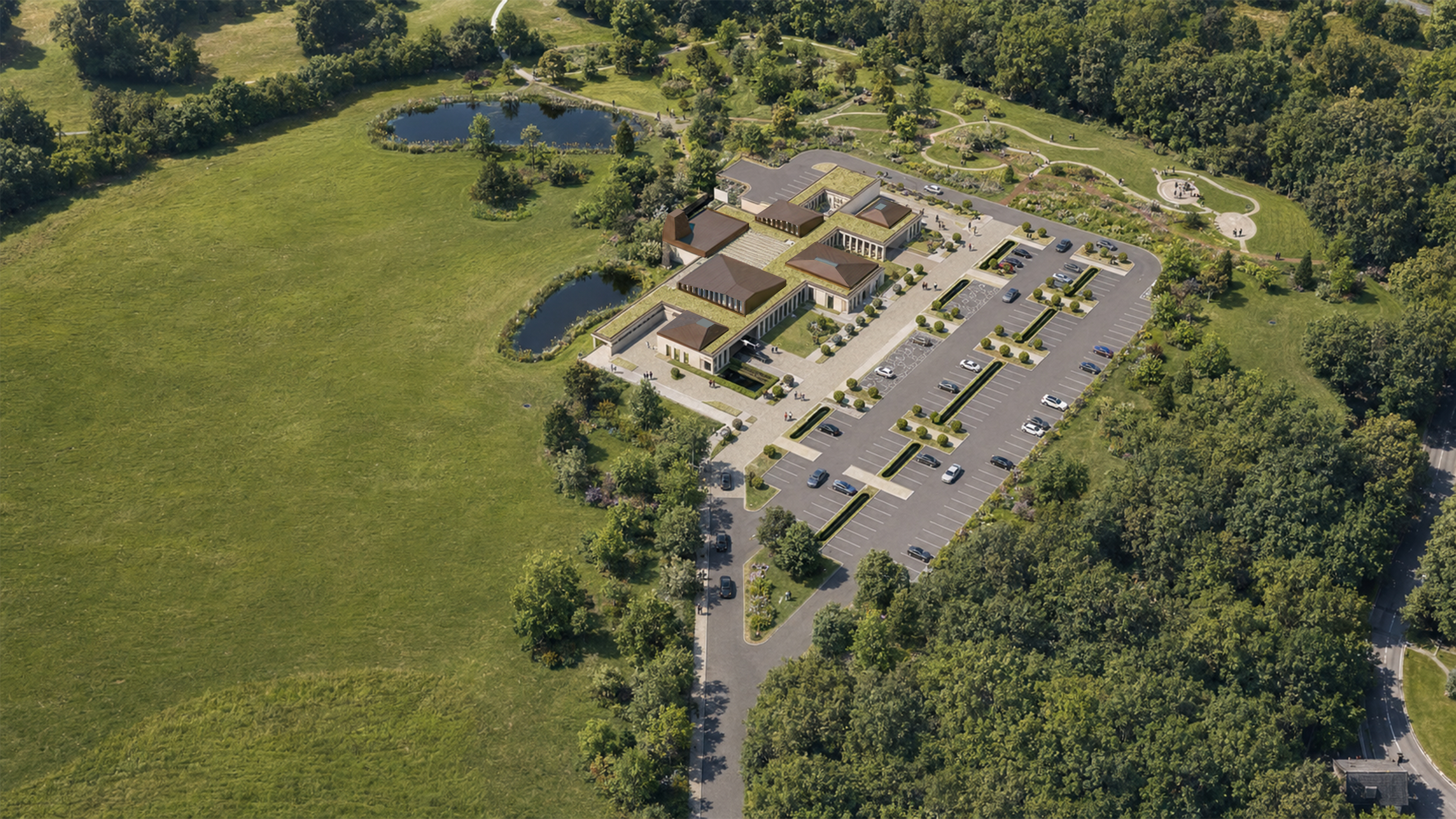 Aerial view of proposed new crematorium