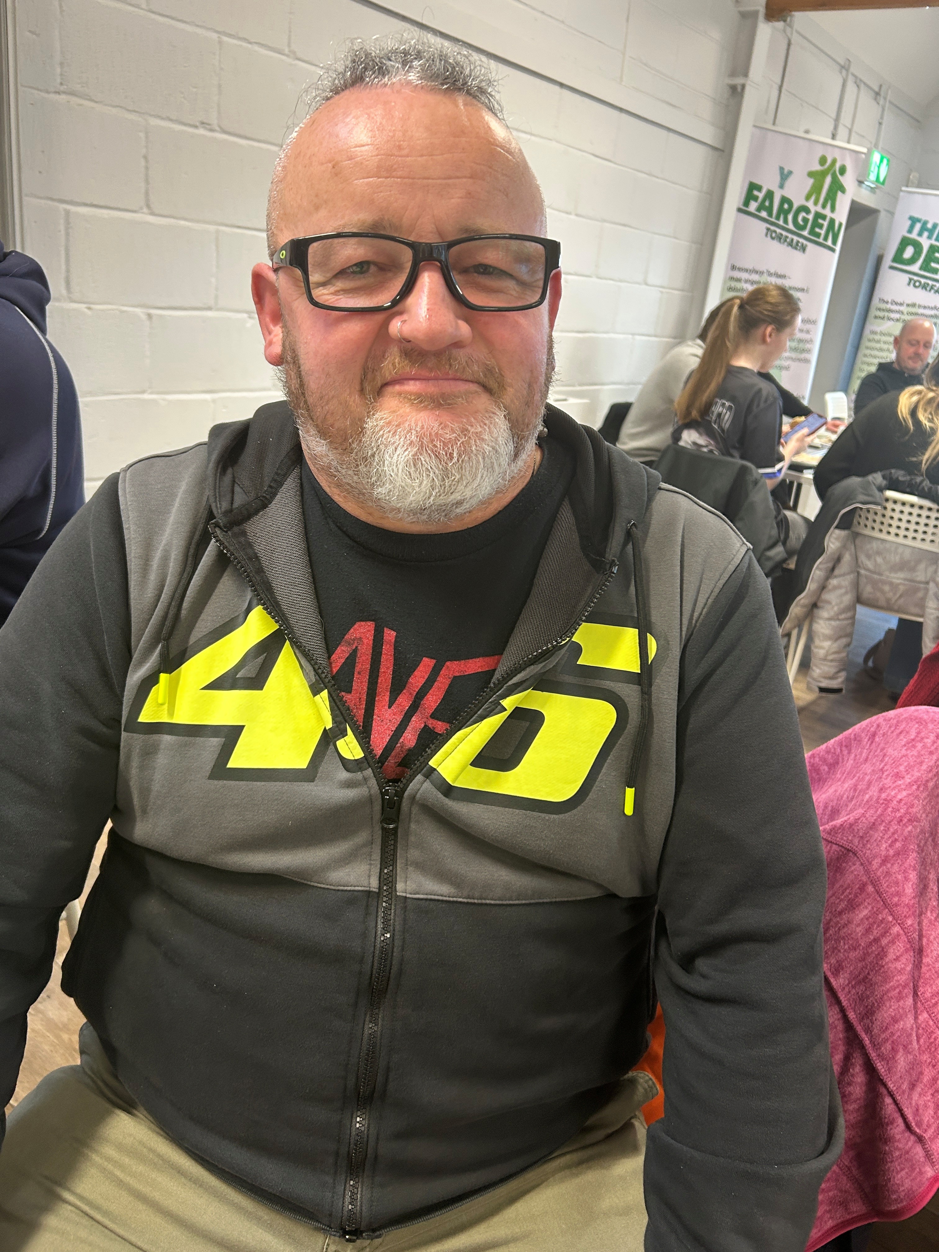 Team member, Andrew, Coed Eva