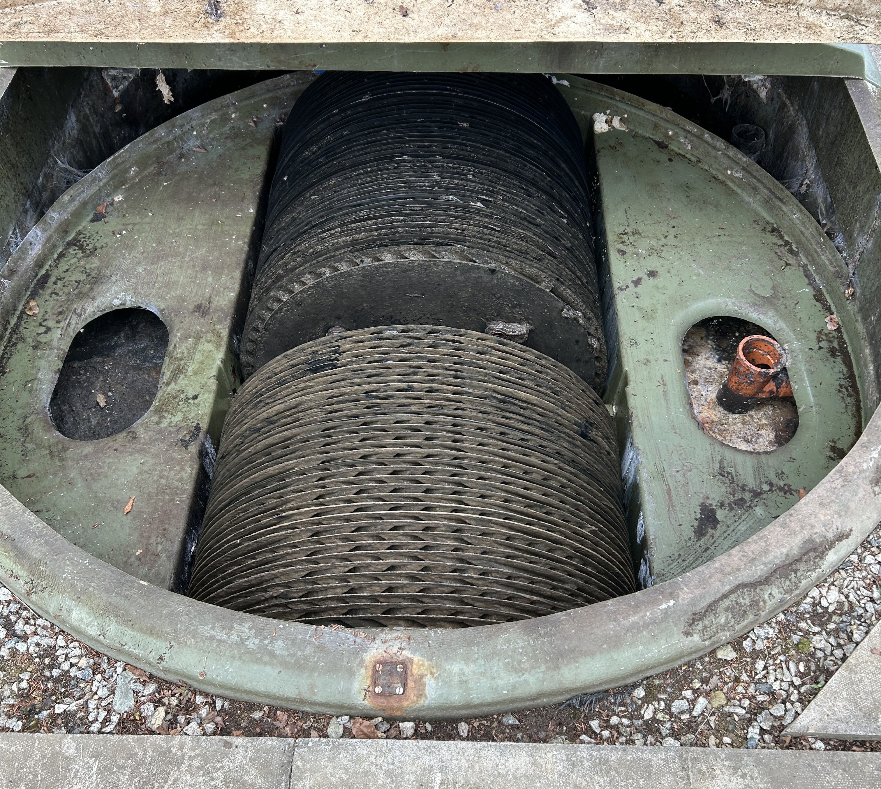 The rotating biological contactor.