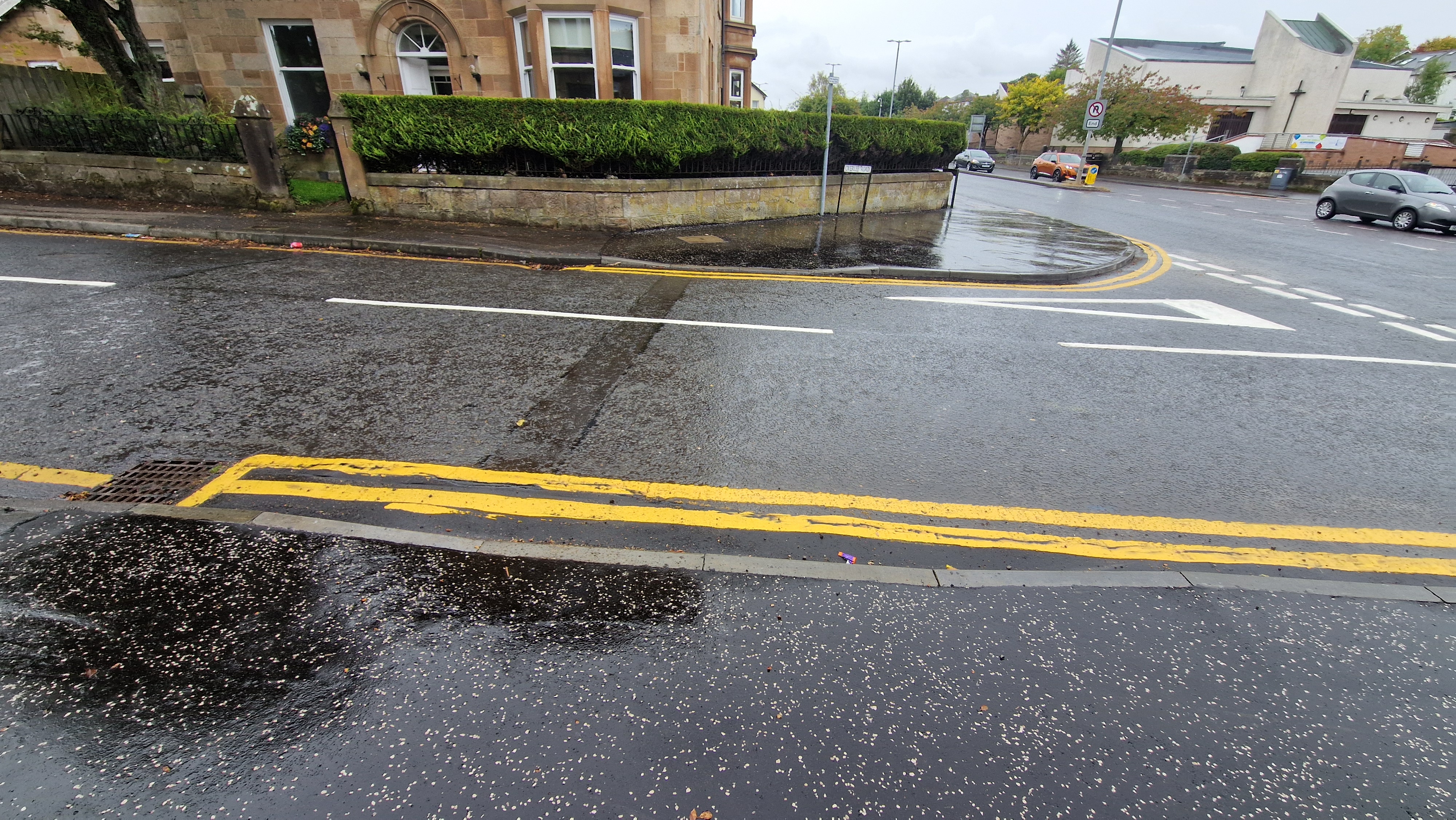 Photo showing a wider footway with new dropped kerbs.