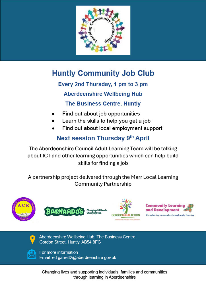 Poster advertising the Job Club. See text for details.