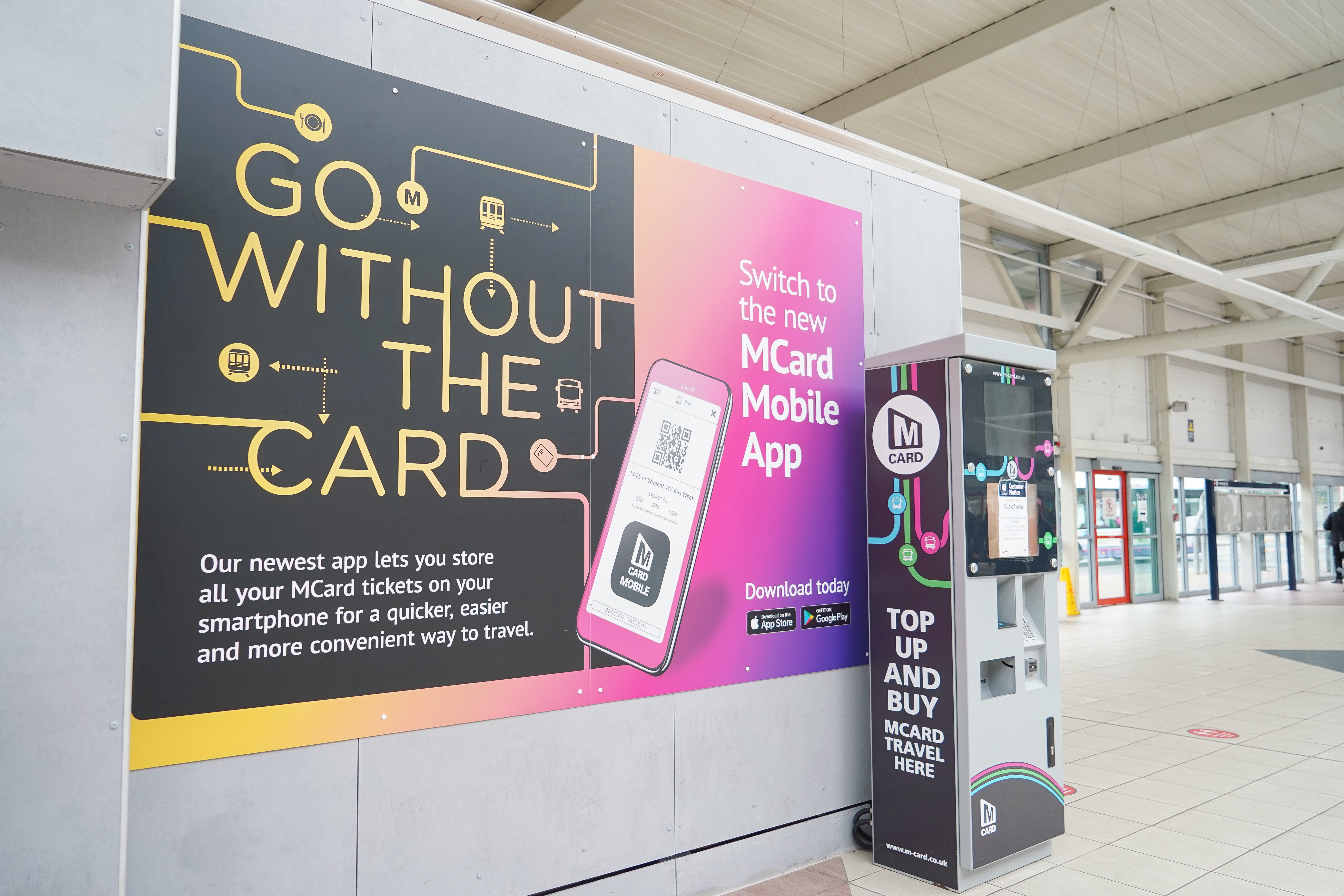 Picture of the new MCard ticket machine