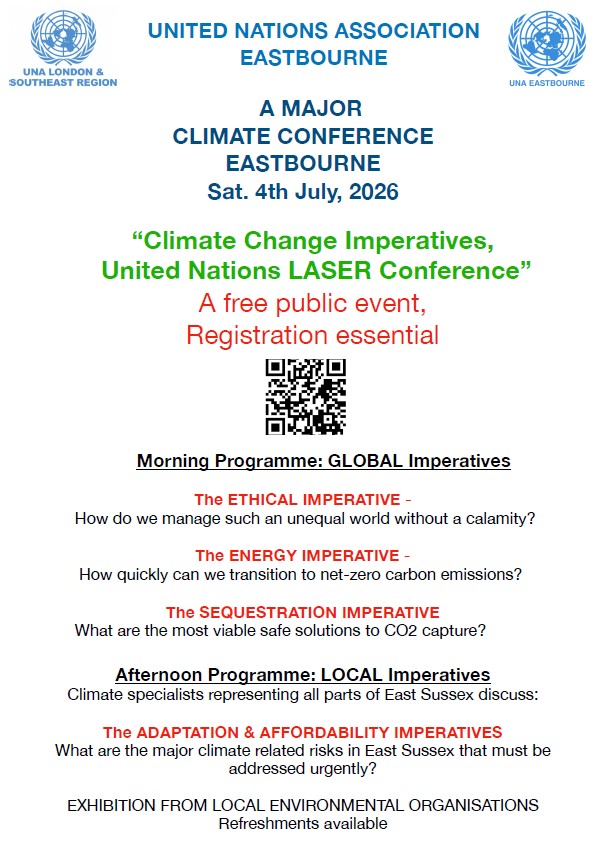 UNA Eastbourne flyer for event on 4 July