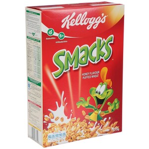 Kellogg's Smacks Honey Puffed Wheat Cereal - Artificial Colors Free, Artificial Flavors Free 375g Kellogg's Smacks Honey Puffed Wheat Cereal - Artificial Colors Free, Artificial Flavors Free 375g