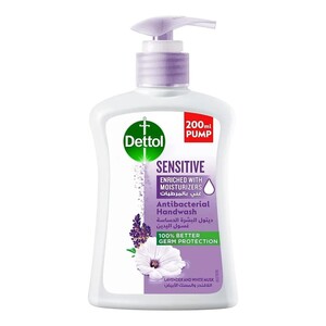Dettol Sensitive Handwash Liquid Soap Pump Lavender & White Musk Fragrance 200ml Dettol Sensitive Handwash Liquid Soap Pump Lavender & White Musk Fragrance 200ml