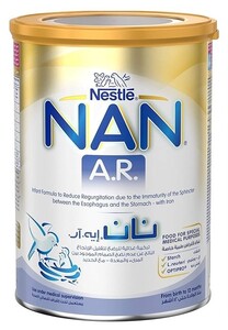 Nestle NAN A.R. Infant Formula To Reduce Regurgitation With Iron From Birth To 12 Months 380g Nestle NAN A.R. Infant Formula To Reduce Regurgitation With Iron From Birth To 12 Months 380g