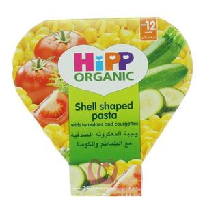 Hipp Shell Shaped Pasta With Tomatoes & Courgettes Toddler Meal (1-3 Years) No Soya No Peanut 250g Hipp Shell Shaped Pasta With Tomatoes & Courgettes Toddler Meal (1-3 Years) No Soya No Peanut 250g