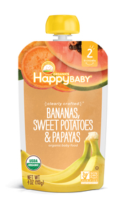 Happy Baby Organic Clearly Crafted Stage 2 Banana, Sweet Potato & Papaya Baby Food 113g Happy Baby Organic Clearly Crafted Stage 2 Banana, Sweet Potato & Papaya Baby Food 113g