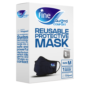Fine Guard Comfort Adult Face Mask With Livinguard Technology Infection Prevention Medium 1pack Fine Guard Comfort Adult Face Mask With Livinguard Technology Infection Prevention Medium 1pack