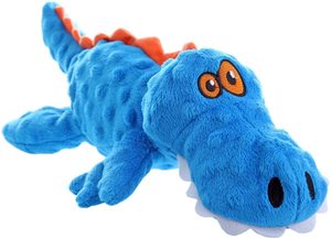 Godog Gators With Chew Guard Technology Durable Plush Squeaker Dog Toy Blue Mini 1pc Godog Gators With Chew Guard Technology Durable Plush Squeaker Dog Toy Blue Mini 1pc