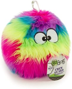 Godog Furballz With Chew Guard Technology Durable Plush Squeaker Dog Toy Rainbow Large 1pc Godog Furballz With Chew Guard Technology Durable Plush Squeaker Dog Toy Rainbow Large 1pc