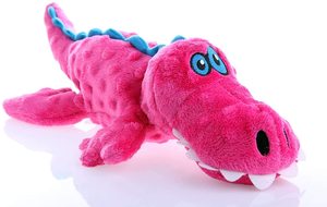 Godog Gators With Chew Guard Technology Durable Plush Squeaker Dog Toy Pink Large 1pc Godog Gators With Chew Guard Technology Durable Plush Squeaker Dog Toy Pink Large 1pc