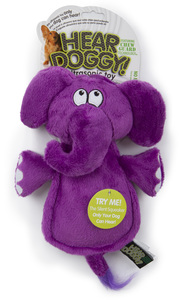 Hear Doggy Flattie Elephant With Chew Guard Technology And Silent Squeak Technology Plush Dog Toy 1pc Hear Doggy Flattie Elephant With Chew Guard Technology And Silent Squeak Technology Plush Dog Toy 1pc