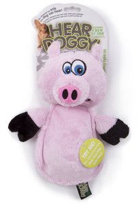 Hear Doggy Flattie Pig With Chew Guard Technology And Silent Squeak Technology Plush Dog Toy 1pc Hear Doggy Flattie Pig With Chew Guard Technology And Silent Squeak Technology Plush Dog Toy 1pc