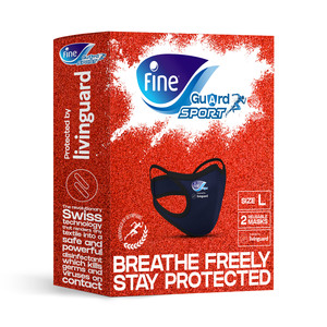 Fine Guard Sports Anti-Viral Face Mask Olympian Endorsed Running Gym Fitness Yoga Cycling 1pack Fine Guard Sports Anti-Viral Face Mask Olympian Endorsed Running Gym Fitness Yoga Cycling 1pack
