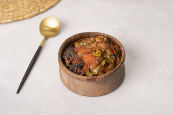 وجبة طاجن خضار باللحم بلدي
