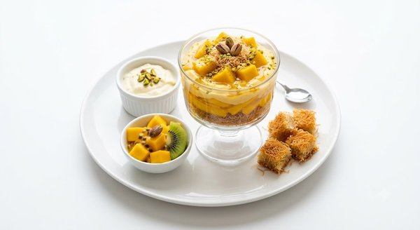 Konafa with Mango