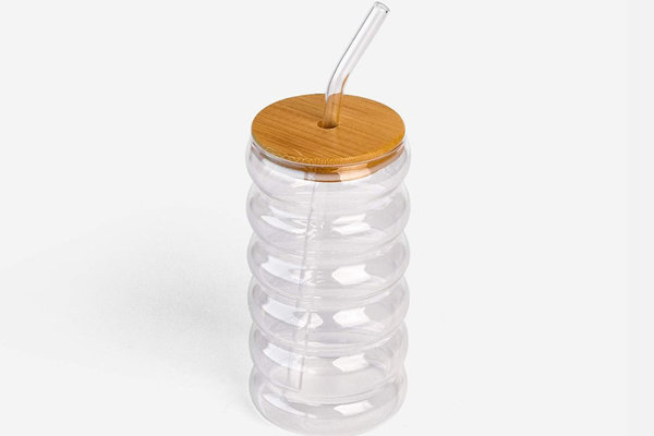 Ribbed Glass Jar
