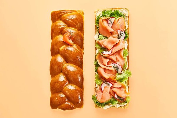 بريوش السلمون المدخن