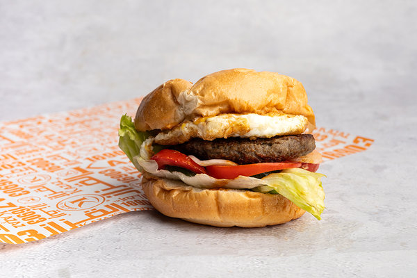 Burger with Eggs Sandwich