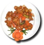 جمبرى بالصلصة الحلوة  دراجون هاوس restaurant 