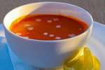 شوربة طماطم بالكريمة  Breeze restaurant 