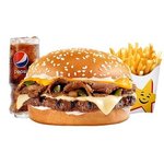 تشيز ستيك برجر كومبو  هارديز restaurant 