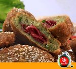 ساندوتش فلافل بالبسطرمة  Aboo Rabe3 restaurant 