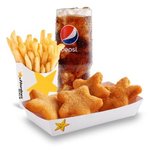 وجبة الأطفال 4 قطع تشيكن ستار نجتس  هارديز restaurant 