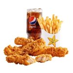 5 قطع تشيكن تندر كومبو  هارديز restaurant 