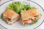 Smoked Turkey with Emmental Cheese Sandwich  بول restaurant 