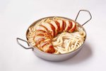 White Sauce Pasta with Paprika and Grilled Chicken Breast  Pastaweesy restaurant 