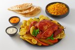  دجاجة شواية حلبية مع ارز  ابن الشام restaurant 