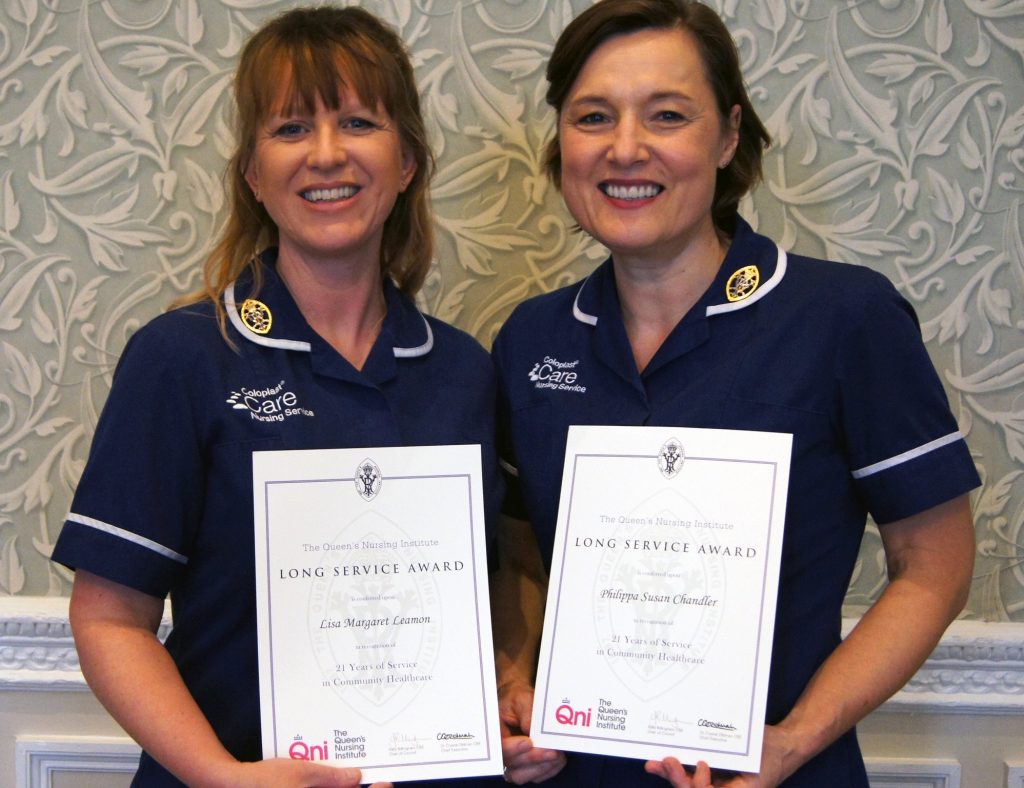 Stoma care nurses receive prestigious award for long service Nursing