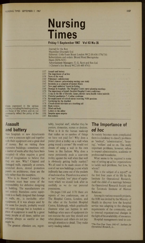 Issue 35 19670901 Nursing Times