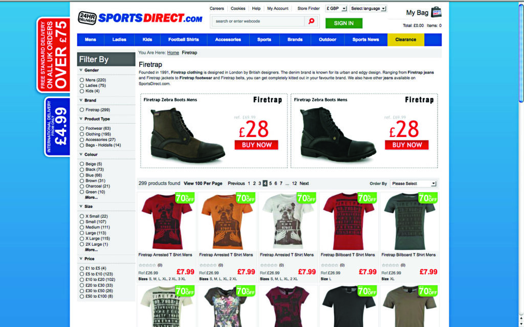 sportsdirect focicipő