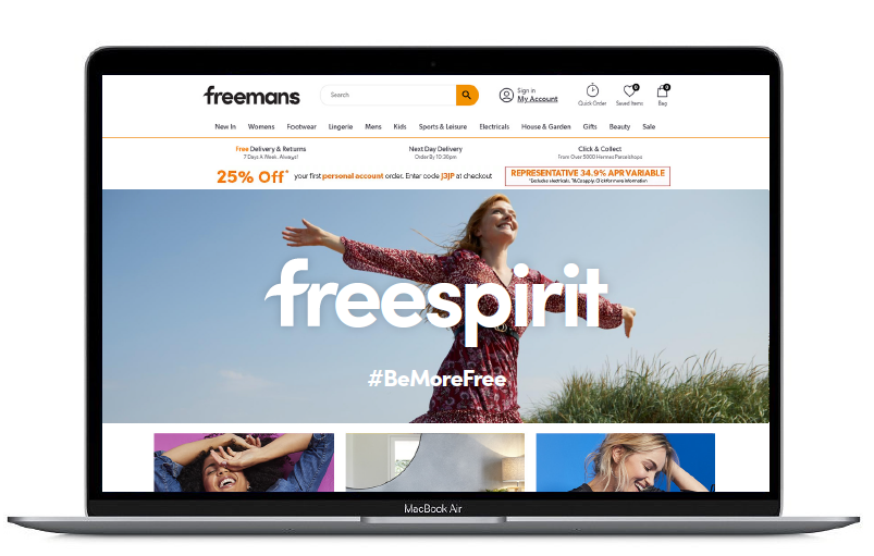 department store website