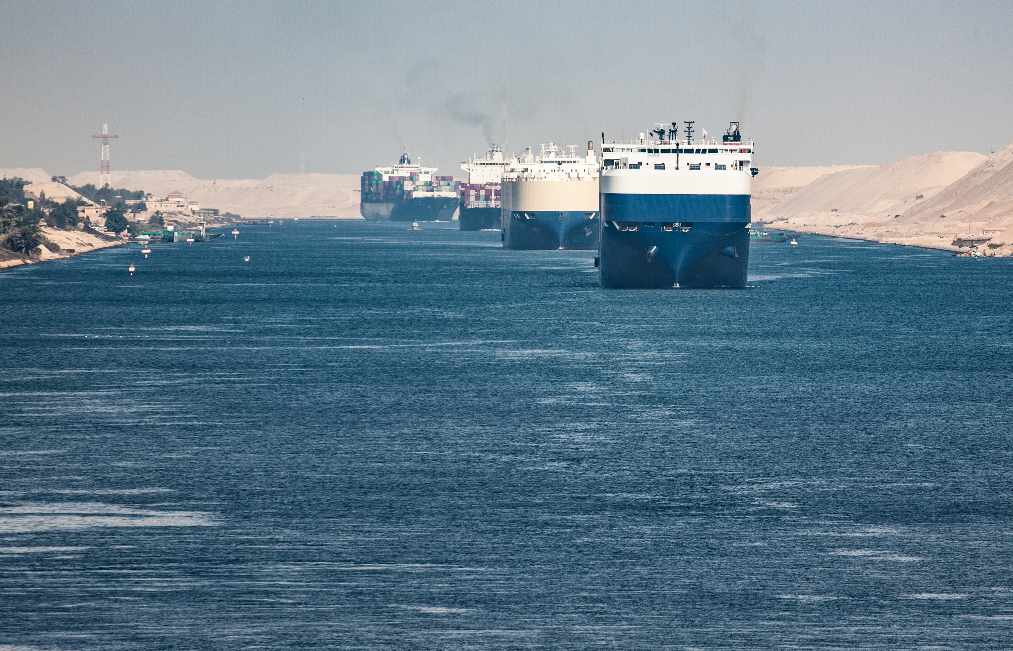 There has been further disruption to freight in the Suez Canal, where a container ship ran aground in March