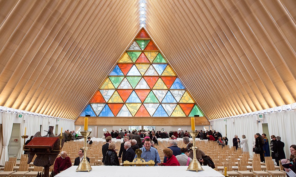 Cardboard Cathedral by Shigeru Ban in Christchurch, New Zealand