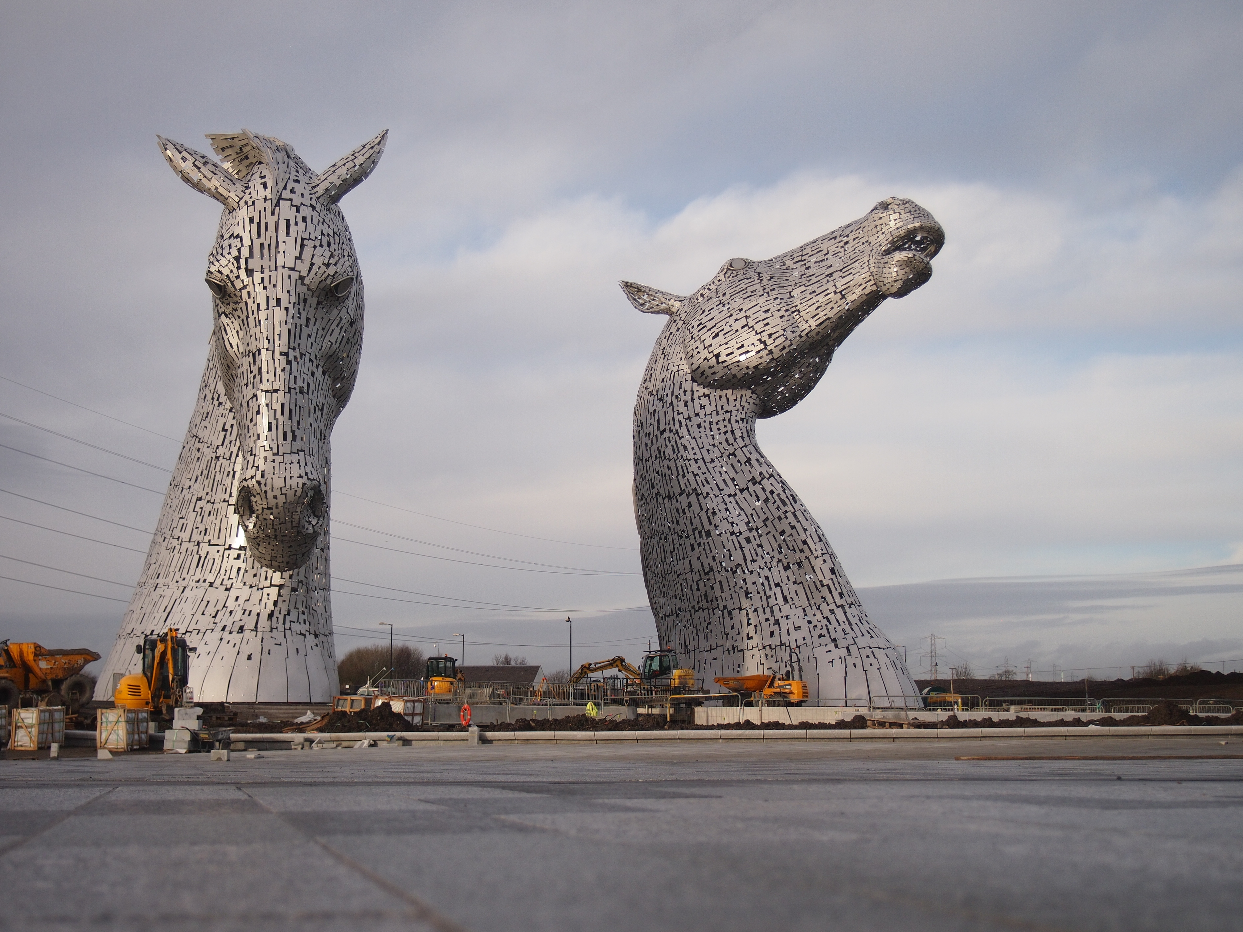 Scotland's huge Kelpies sculpture completes