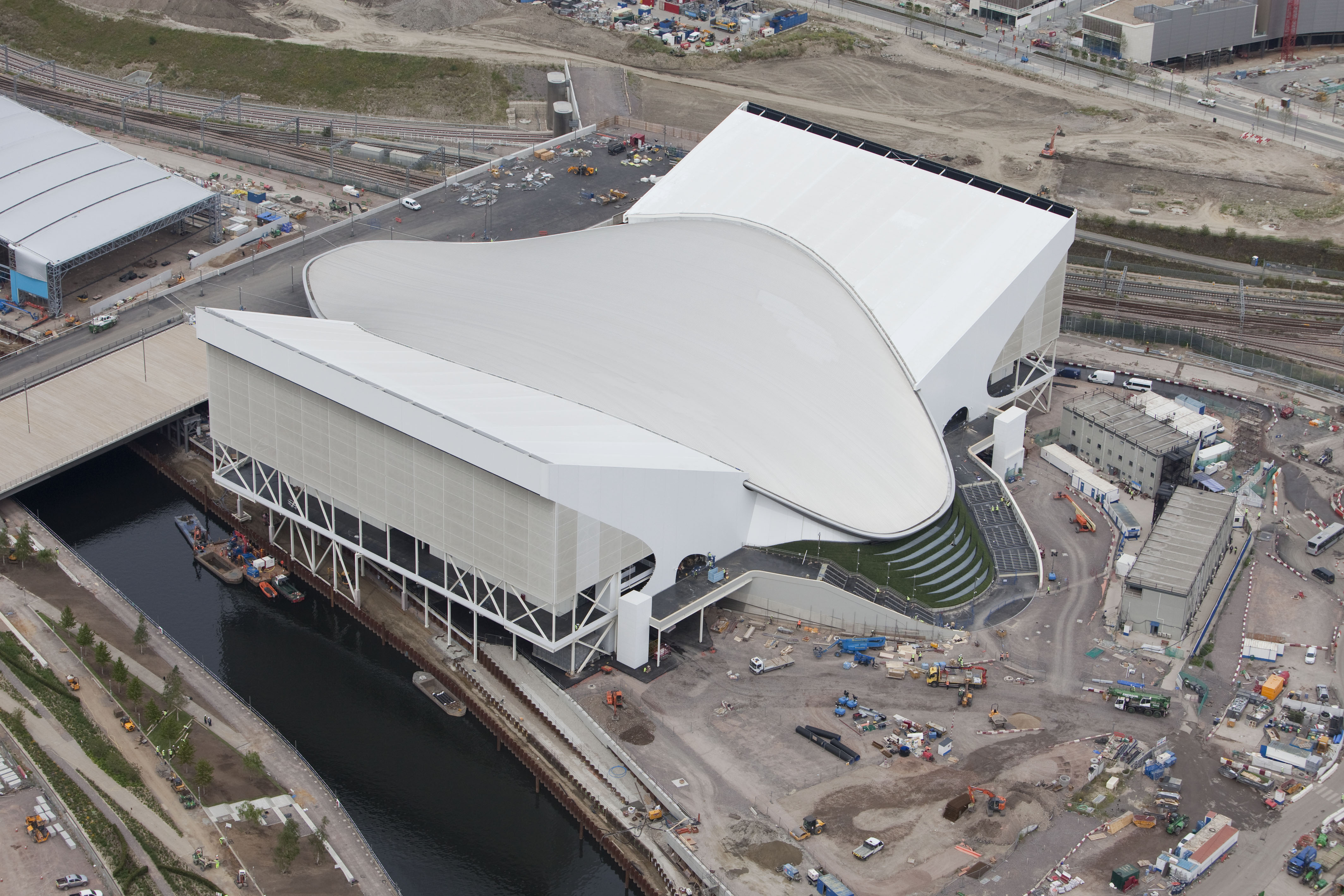 What became of the Aquatics Centre’s temporary wings?