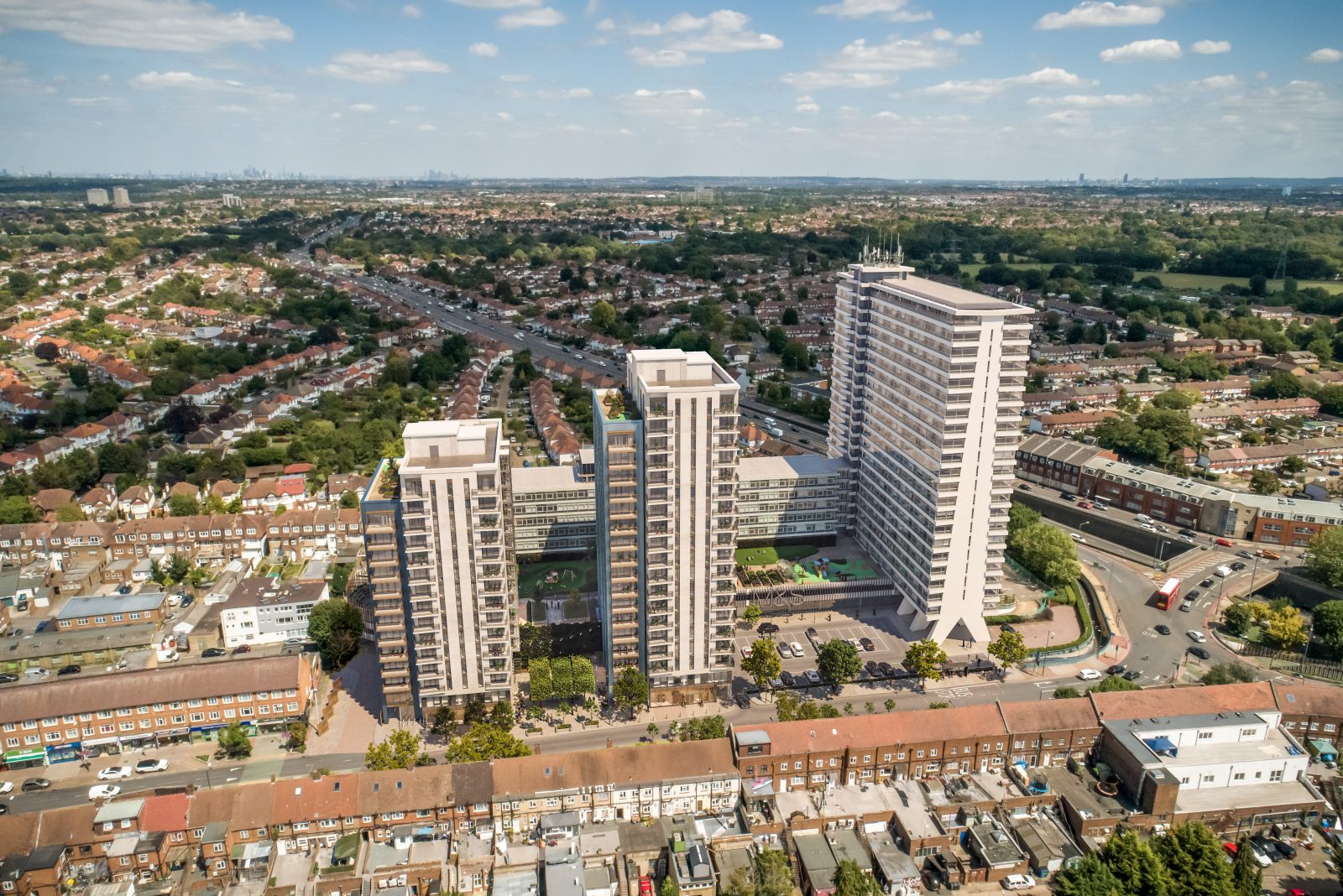 3DReid reveals plans for new blocks by Seifert’s Tolworth Tower